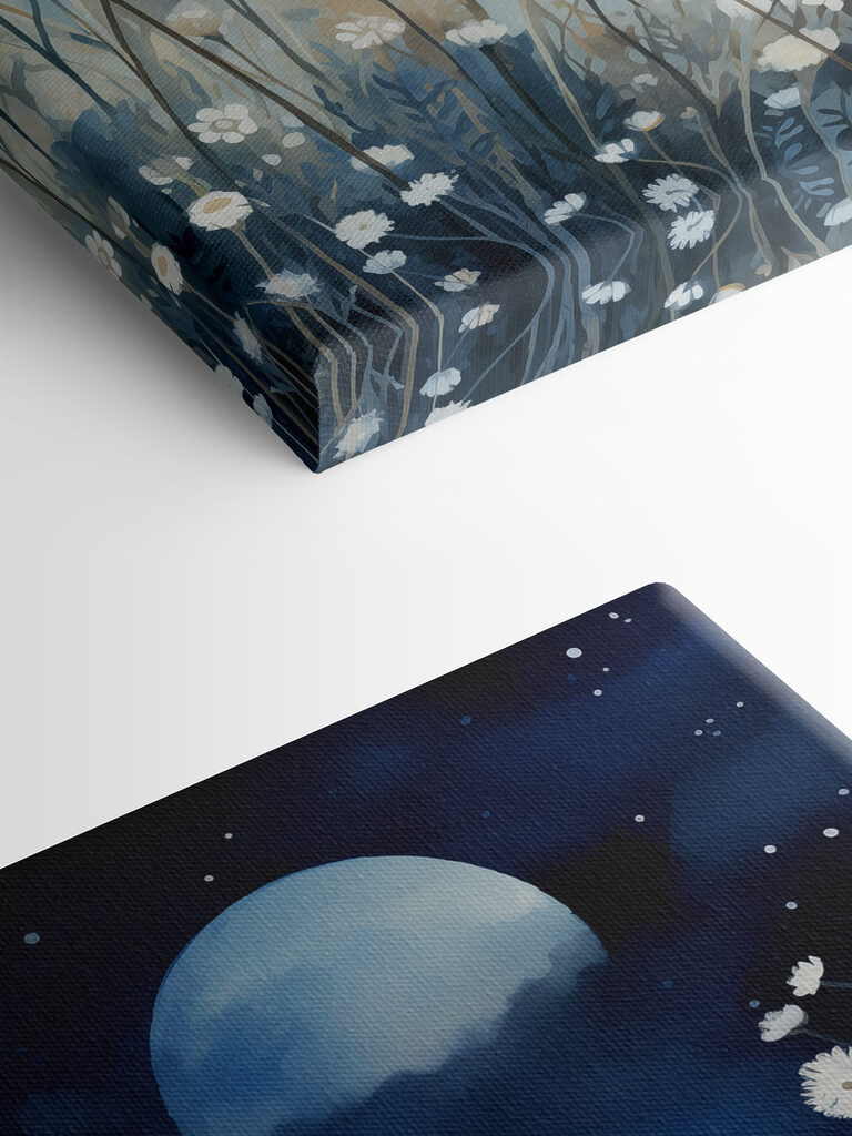 Painting of white flowers