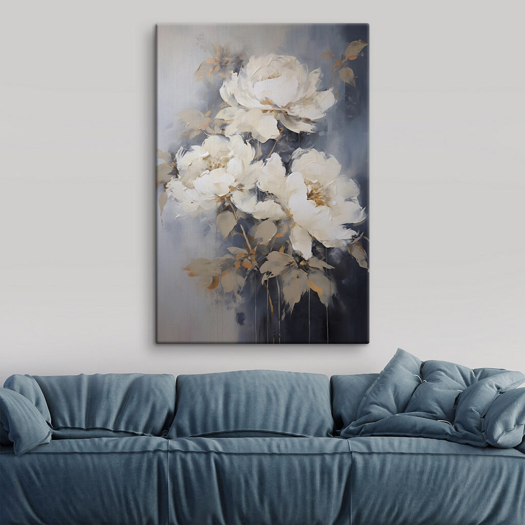 Painting of white flowers
