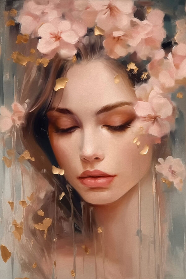 Woman with flowers in her hair