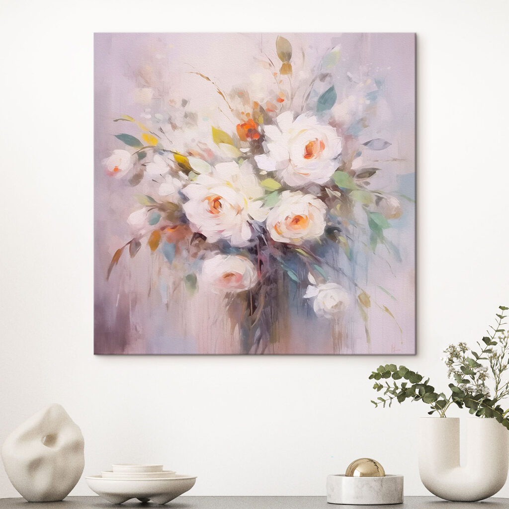 Painting of white flowers