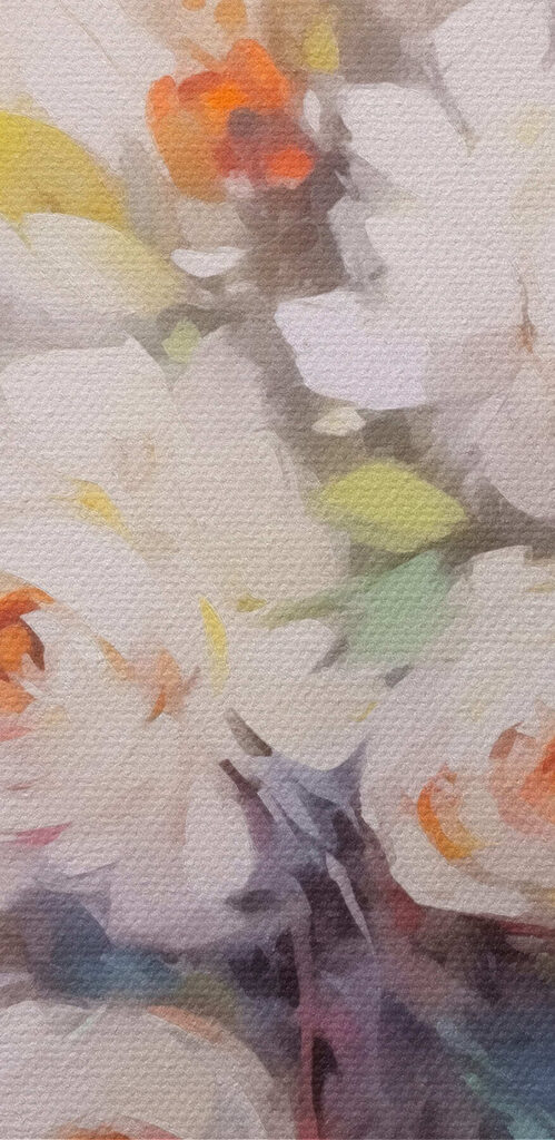 Painting of white flowers
