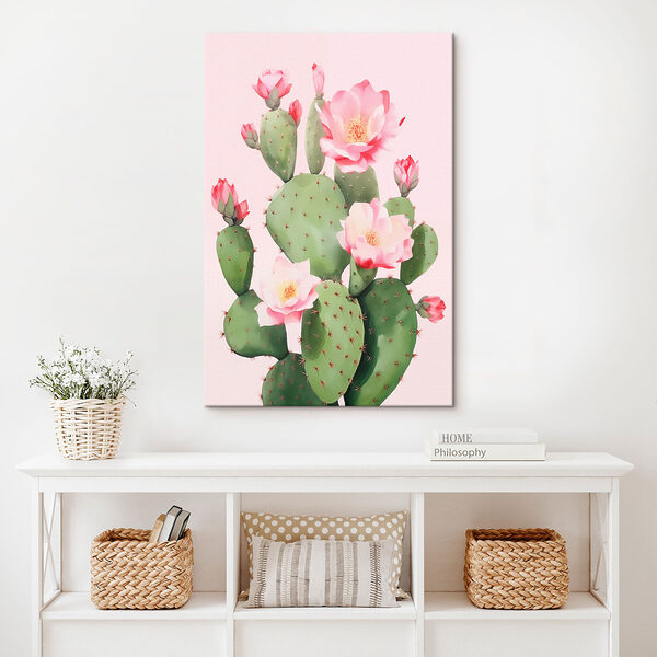Cactus with pink flowers Cactus with pink flowers