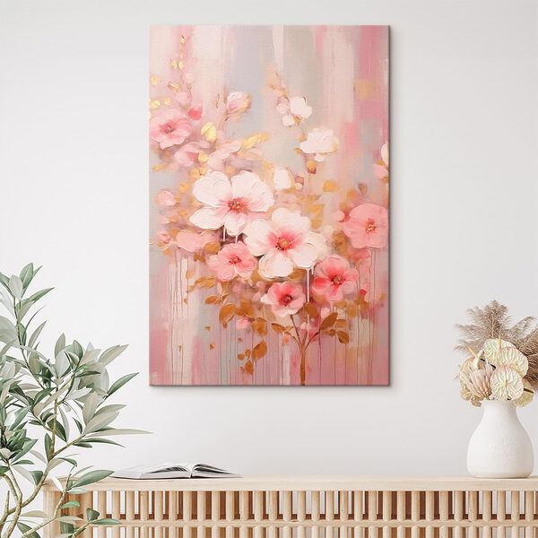 Painting of pink flowers Painting of pink flowers