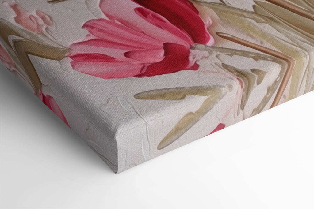 Painting of pink flowers