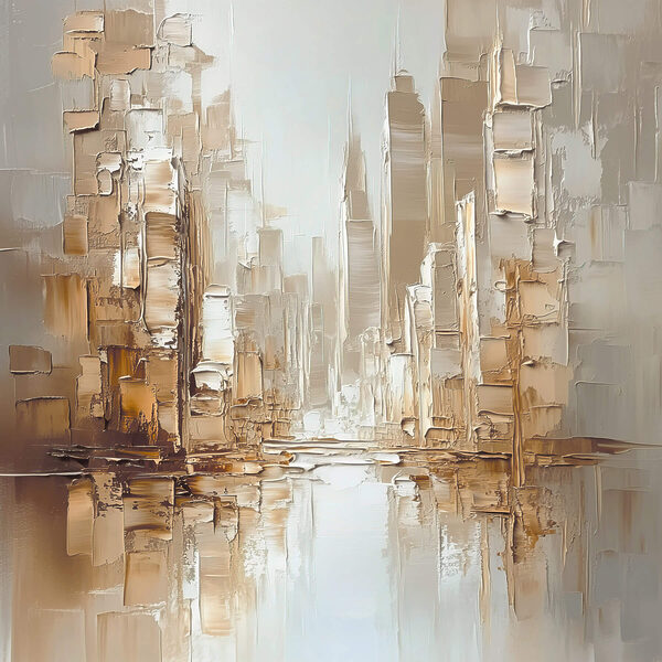 Painting of a city Painting of a city