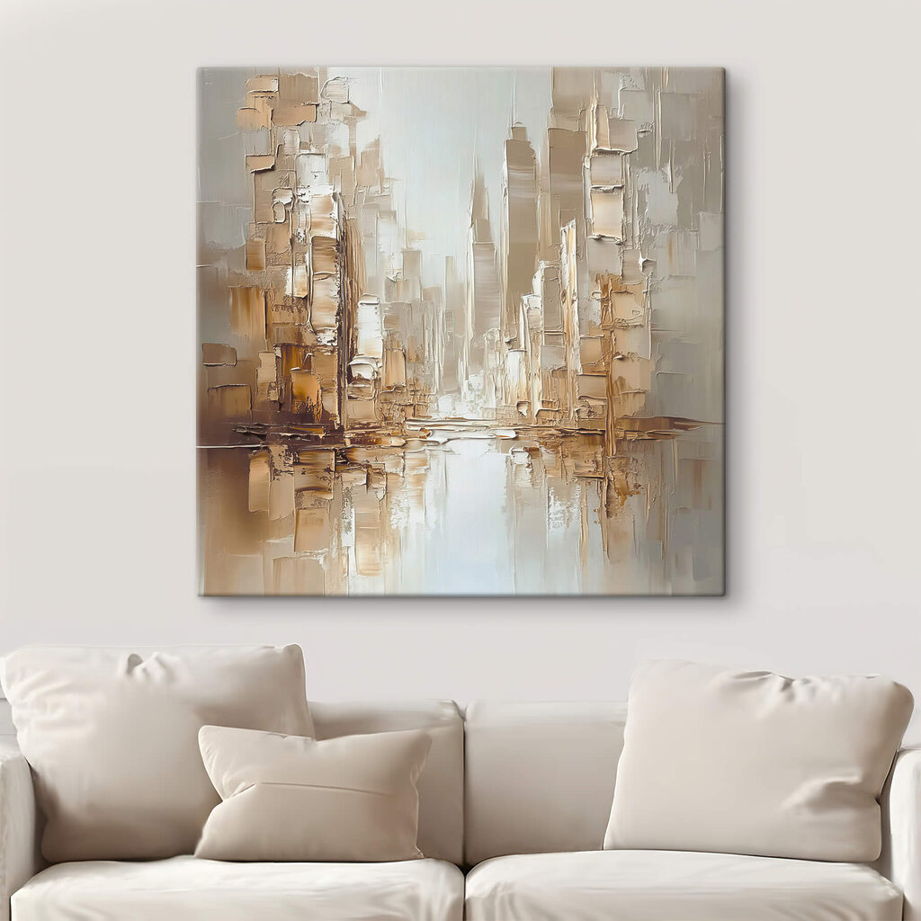 Painting of a city Painting of a city