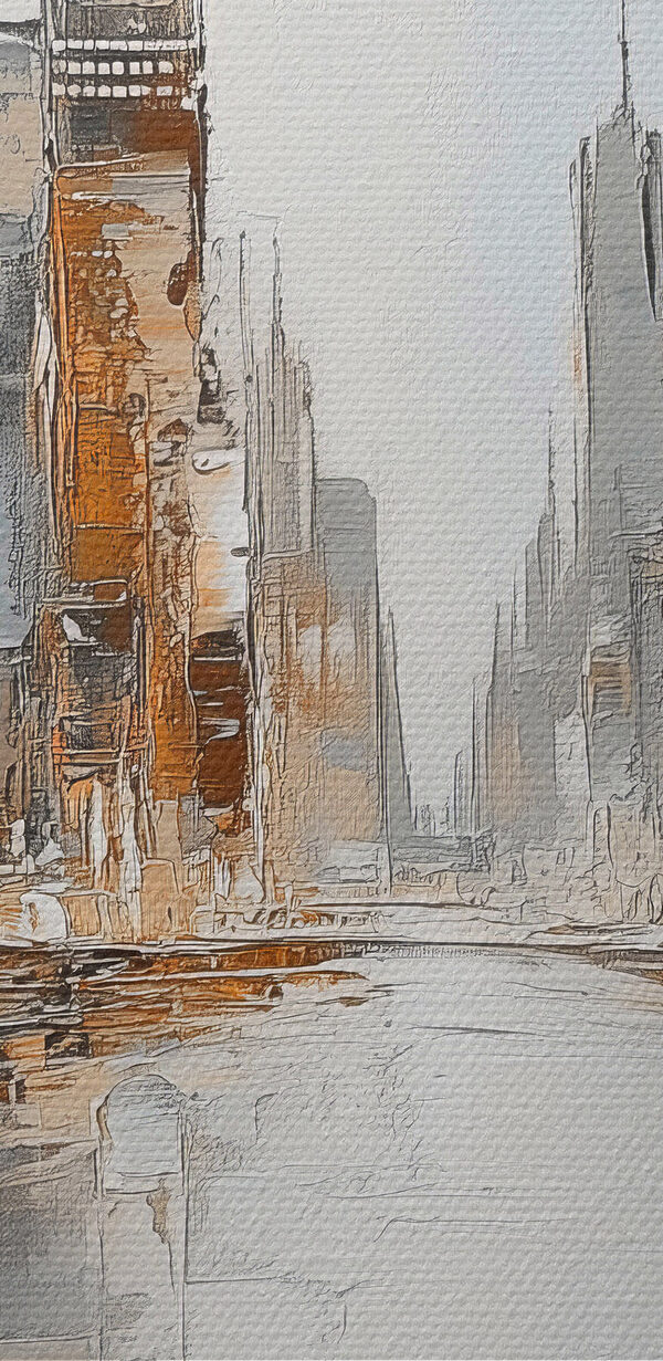 Painting of a city Painting of a city