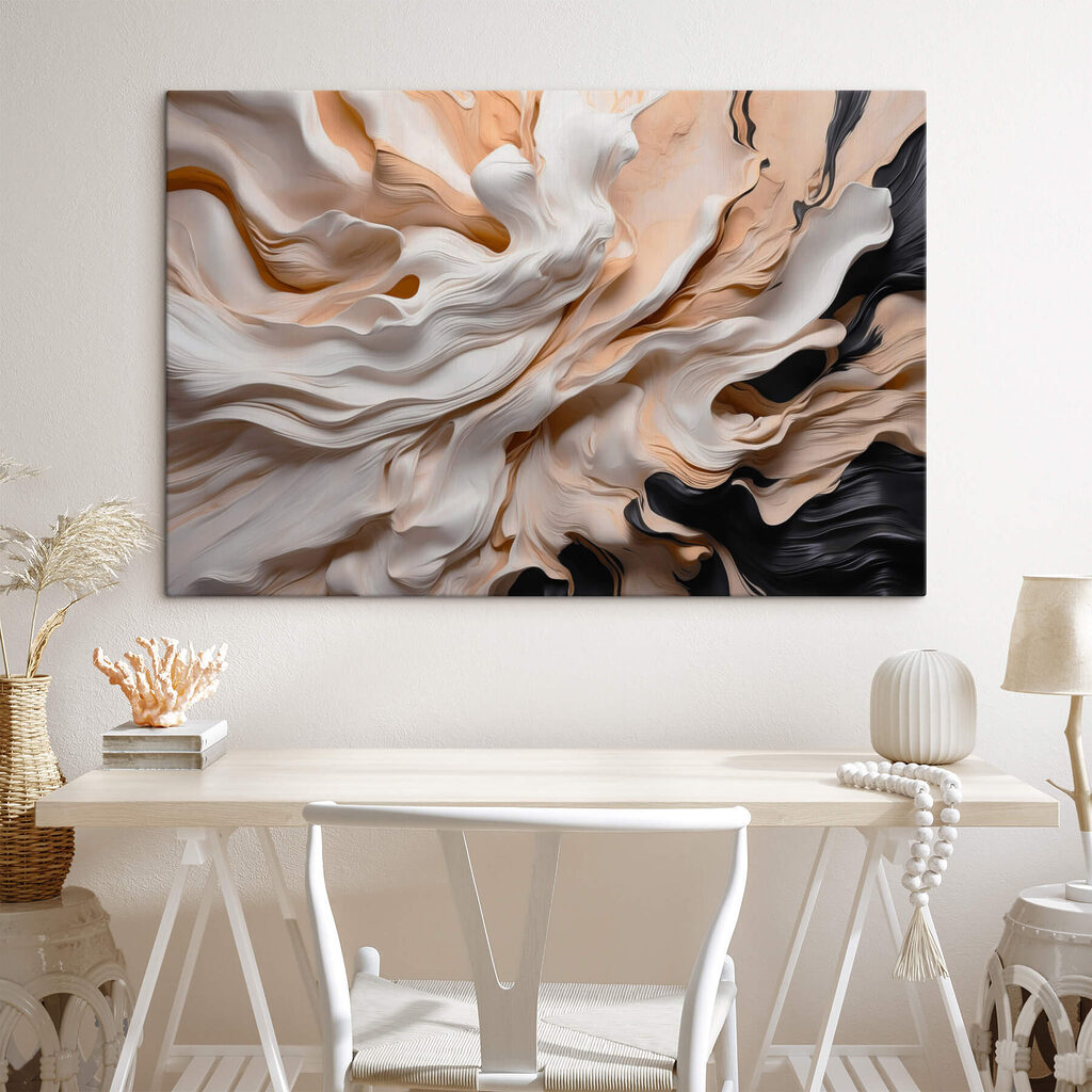 Waves of cream and soft beige Waves of cream and soft beige
