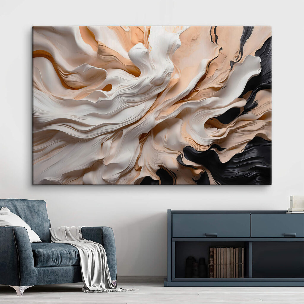 Waves of cream and soft beige Waves of cream and soft beige