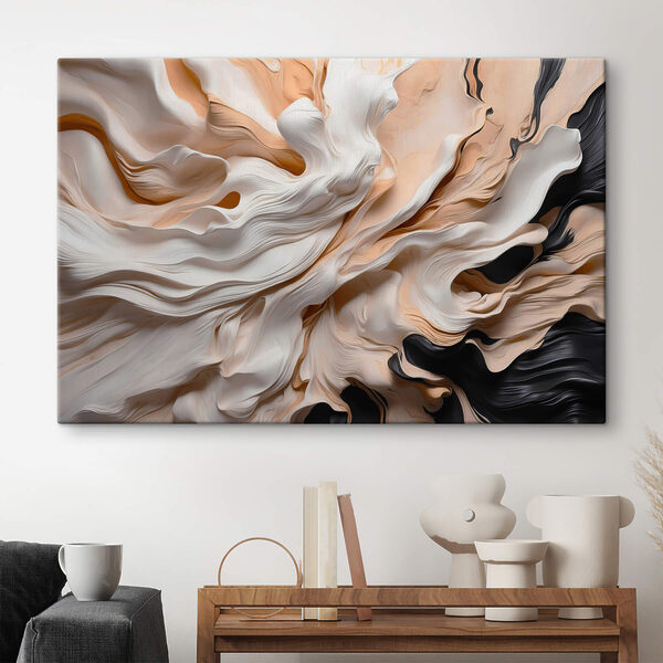 Waves of cream and soft beige Waves of cream and soft beige