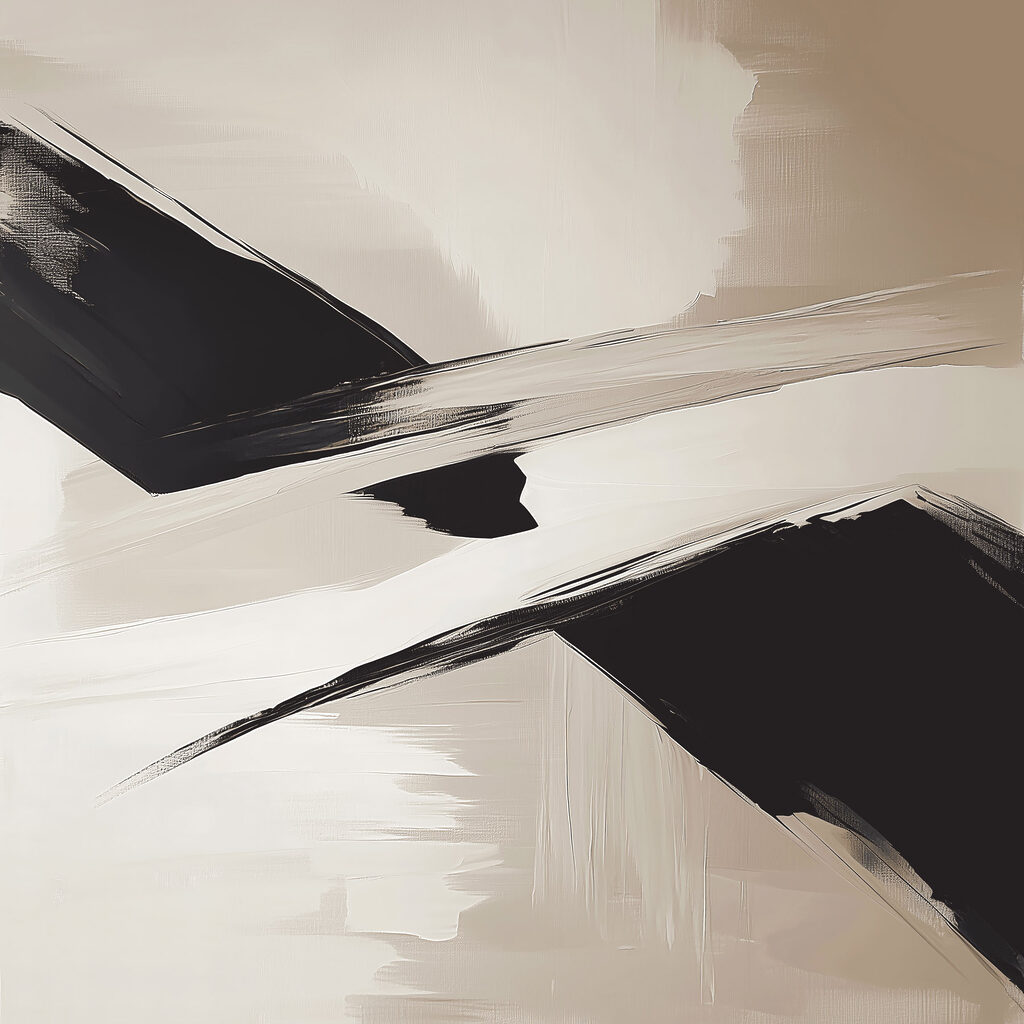 Black and white brush strokes Black and white brush strokes