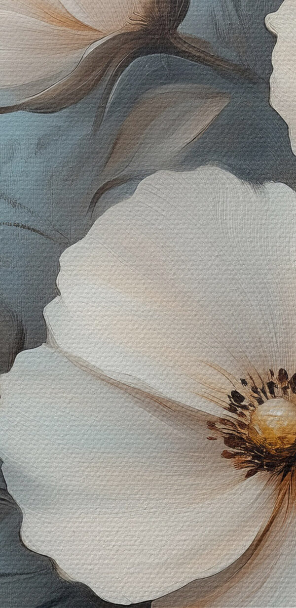 Painting of white flowers Painting of white flowers