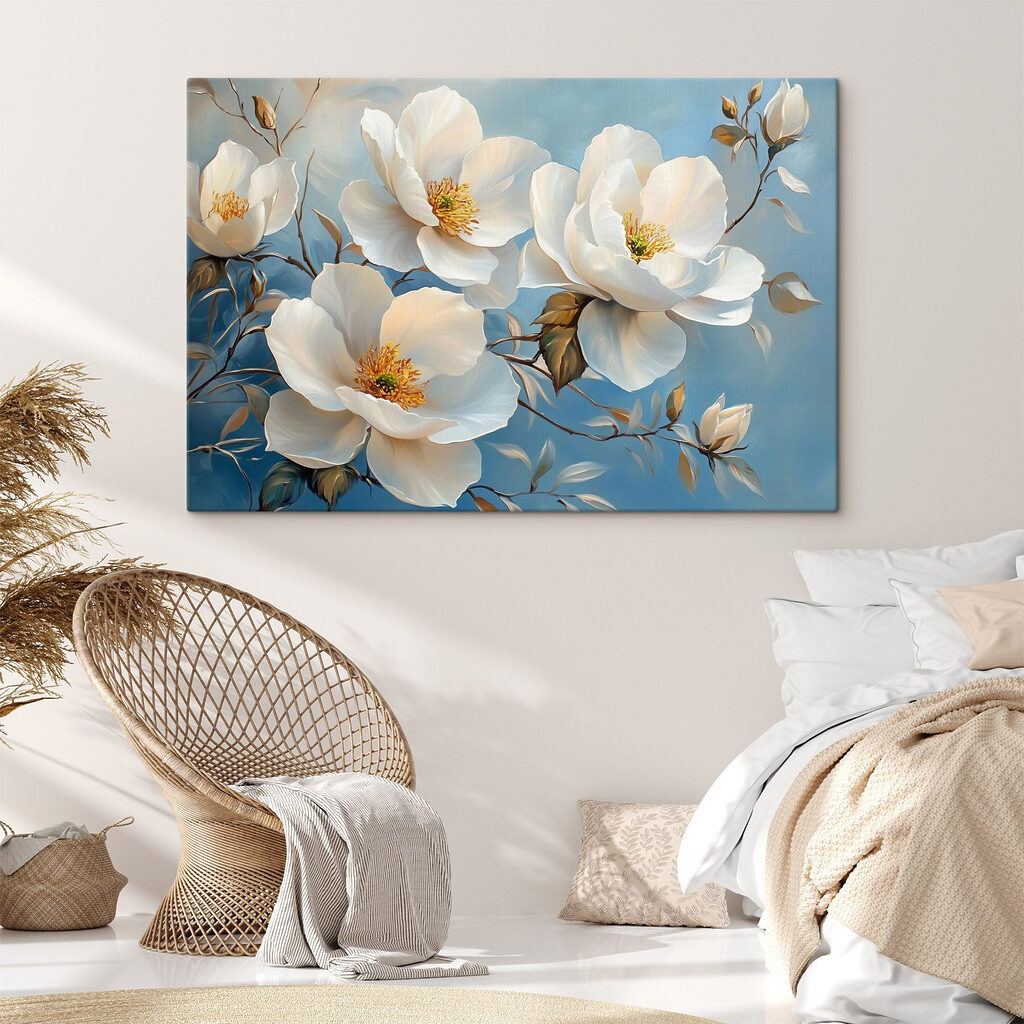 Painting of white flowers