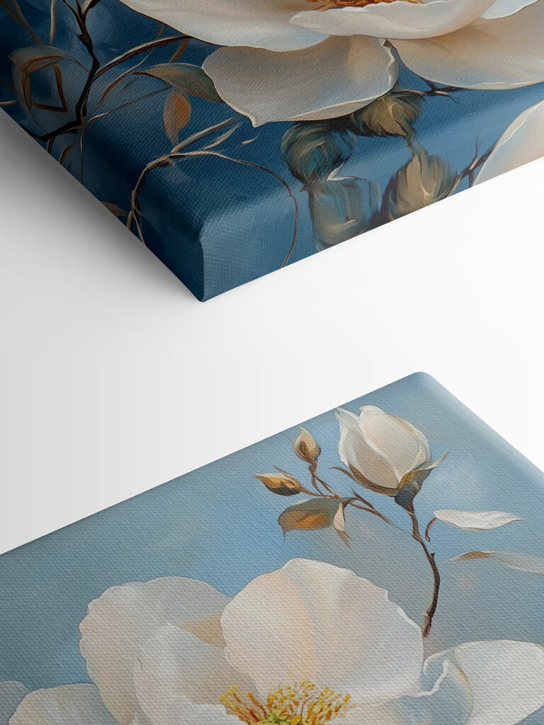 Painting of white flowers