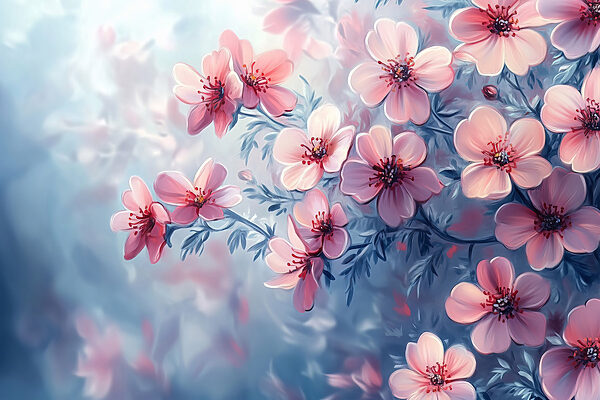 Delicate blossoms in soft hues Delicate blossoms in soft hues