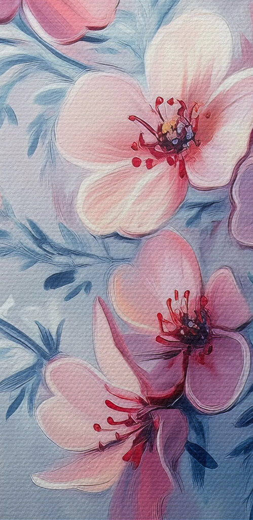 Delicate blossoms in soft hues Delicate blossoms in soft hues