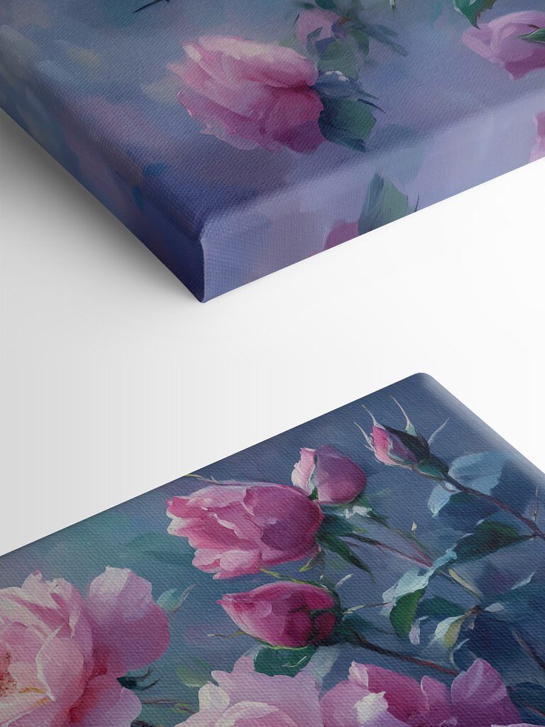 Painting of pink flowers Painting of pink flowers