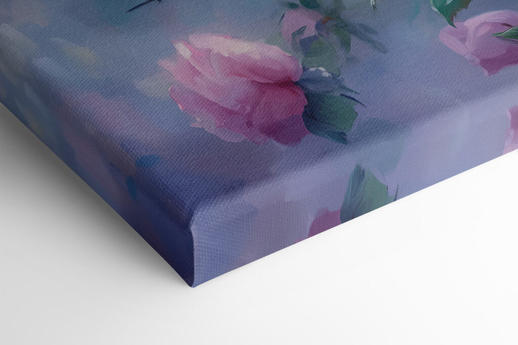 Painting of pink flowers Painting of pink flowers