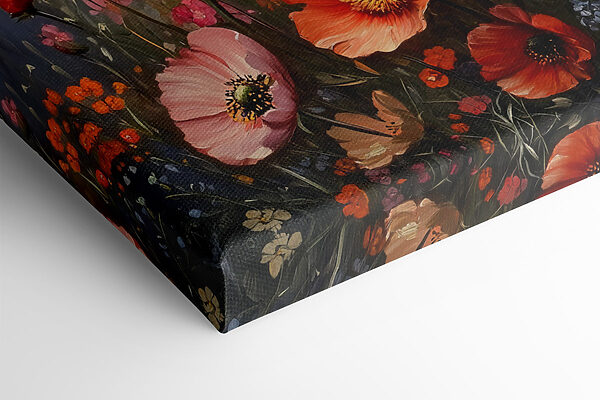 Painting of flowers in a field Painting of flowers in a field