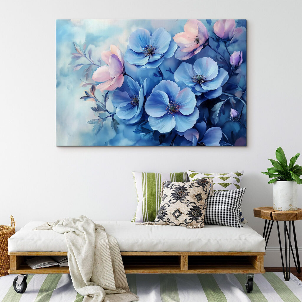 Gentle blooms in soothing hues Gentle blooms in soothing hues