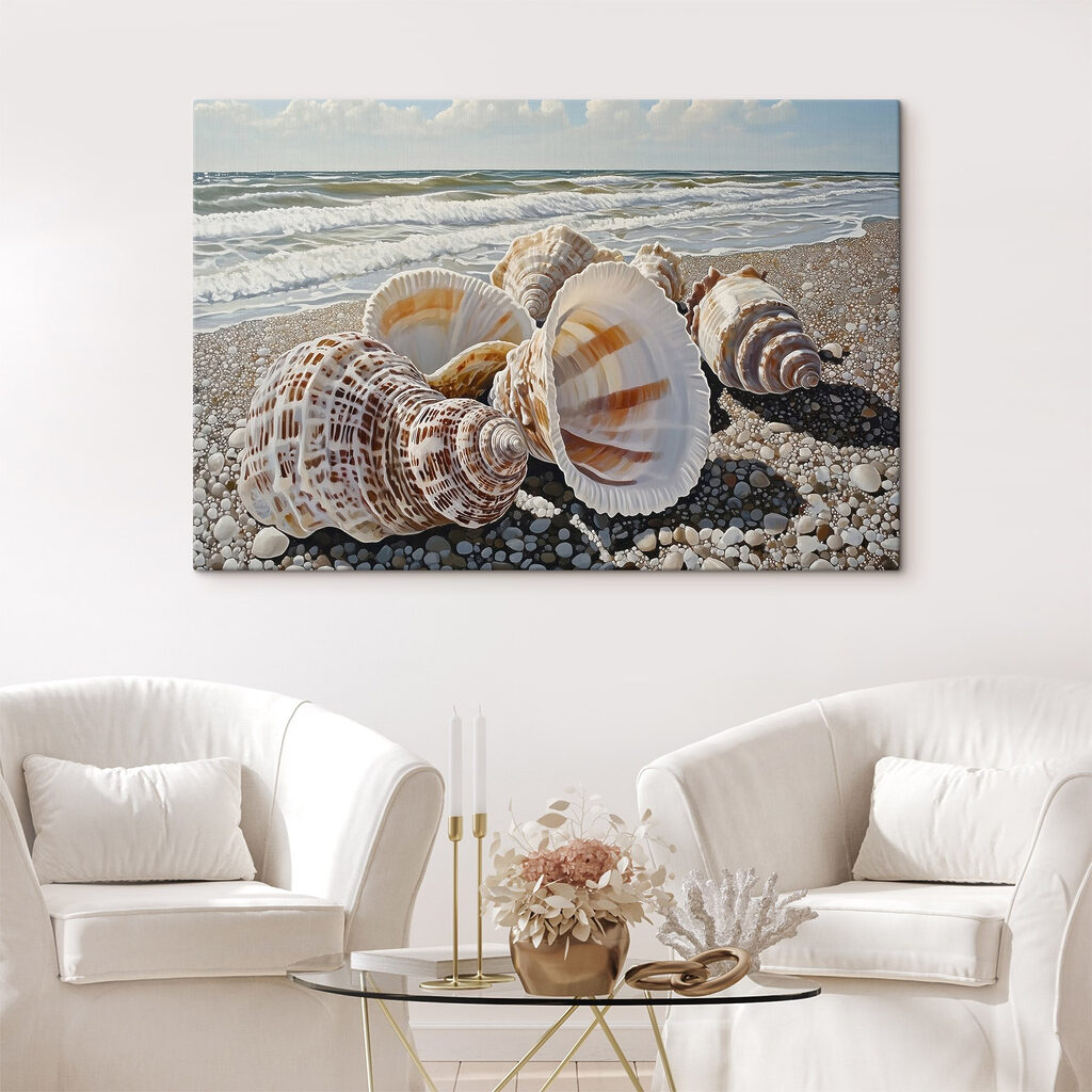 Seashells on a beach