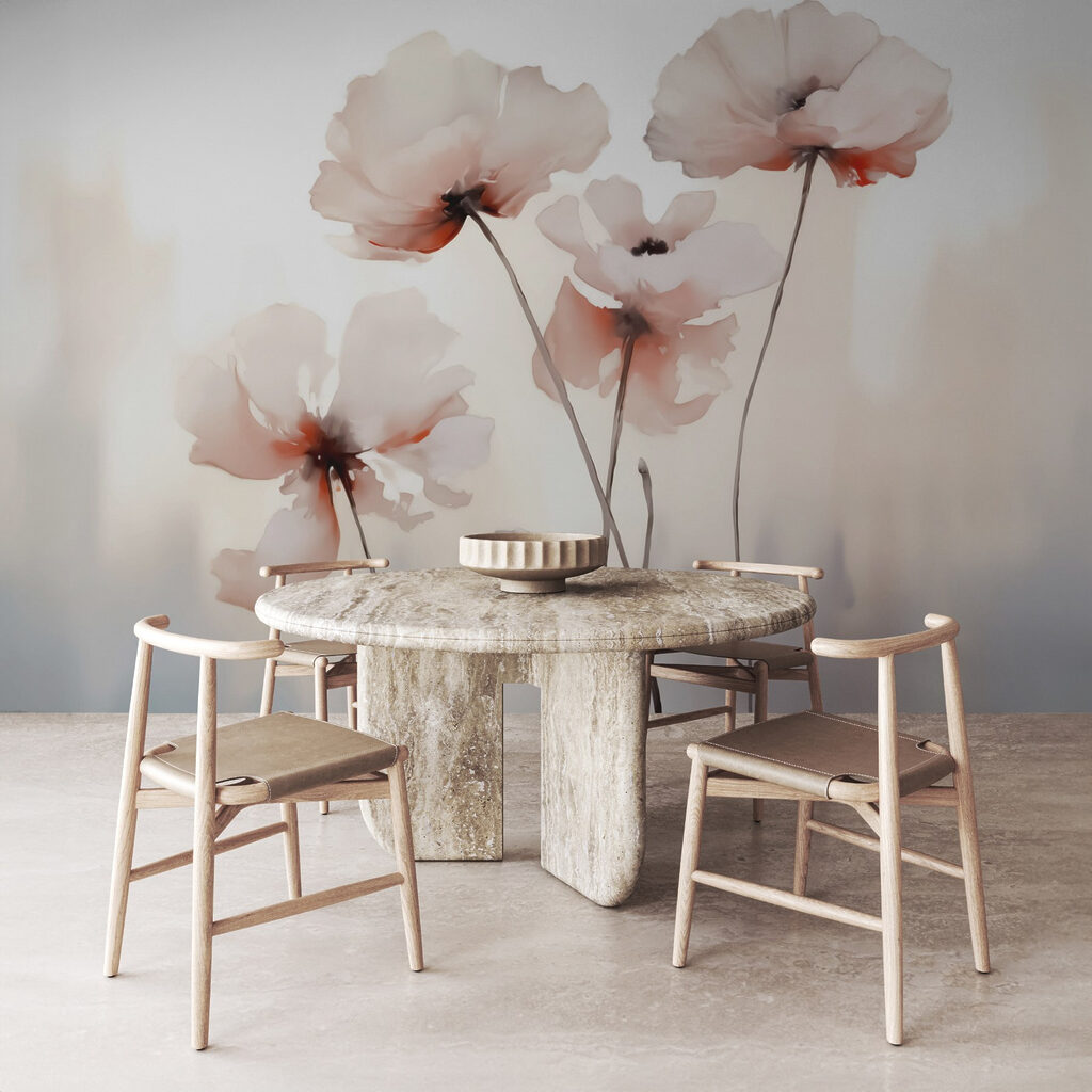 Group of flowers on stems