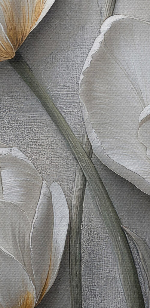 Painting of white flowers Painting of white flowers