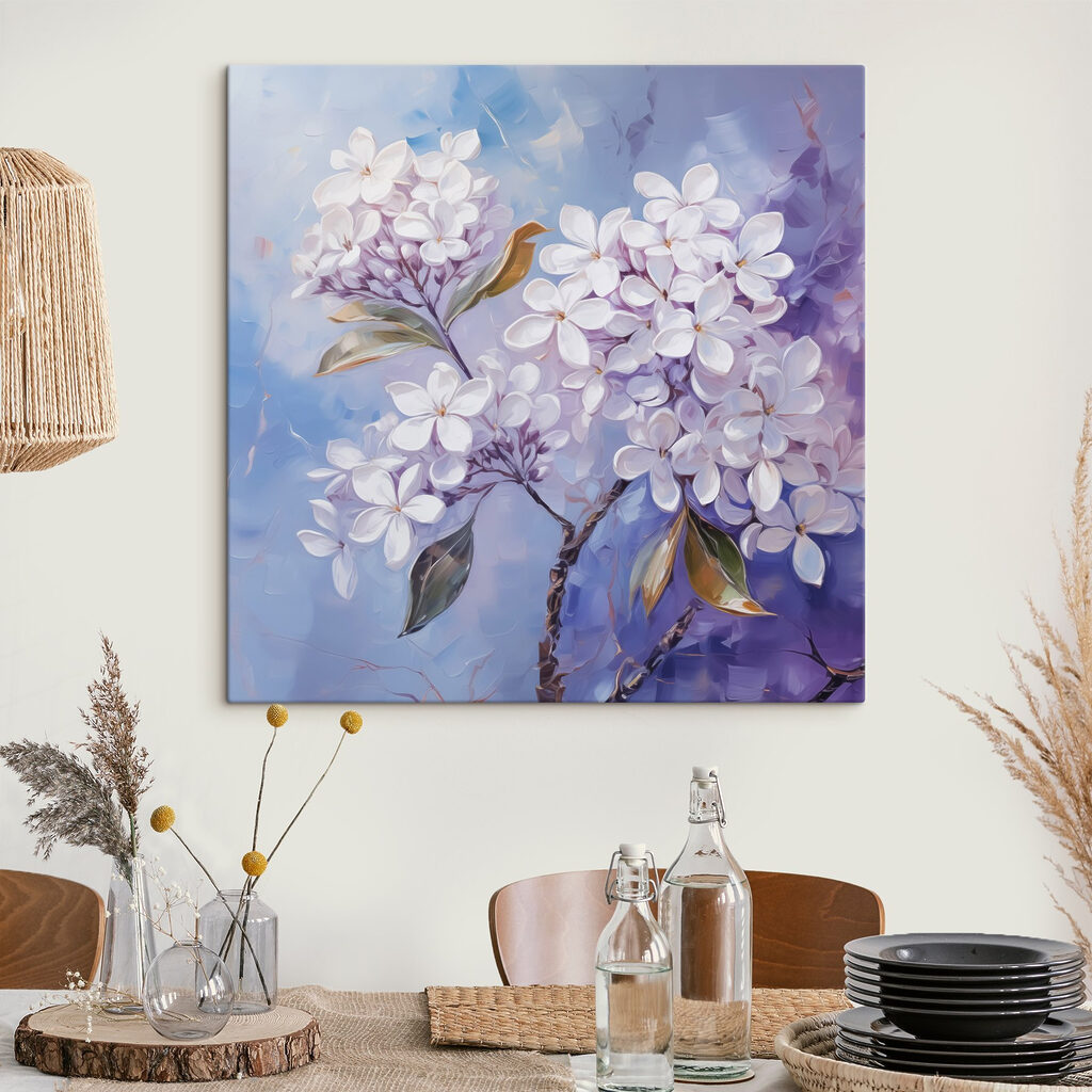 Painting of white flowers Painting of white flowers