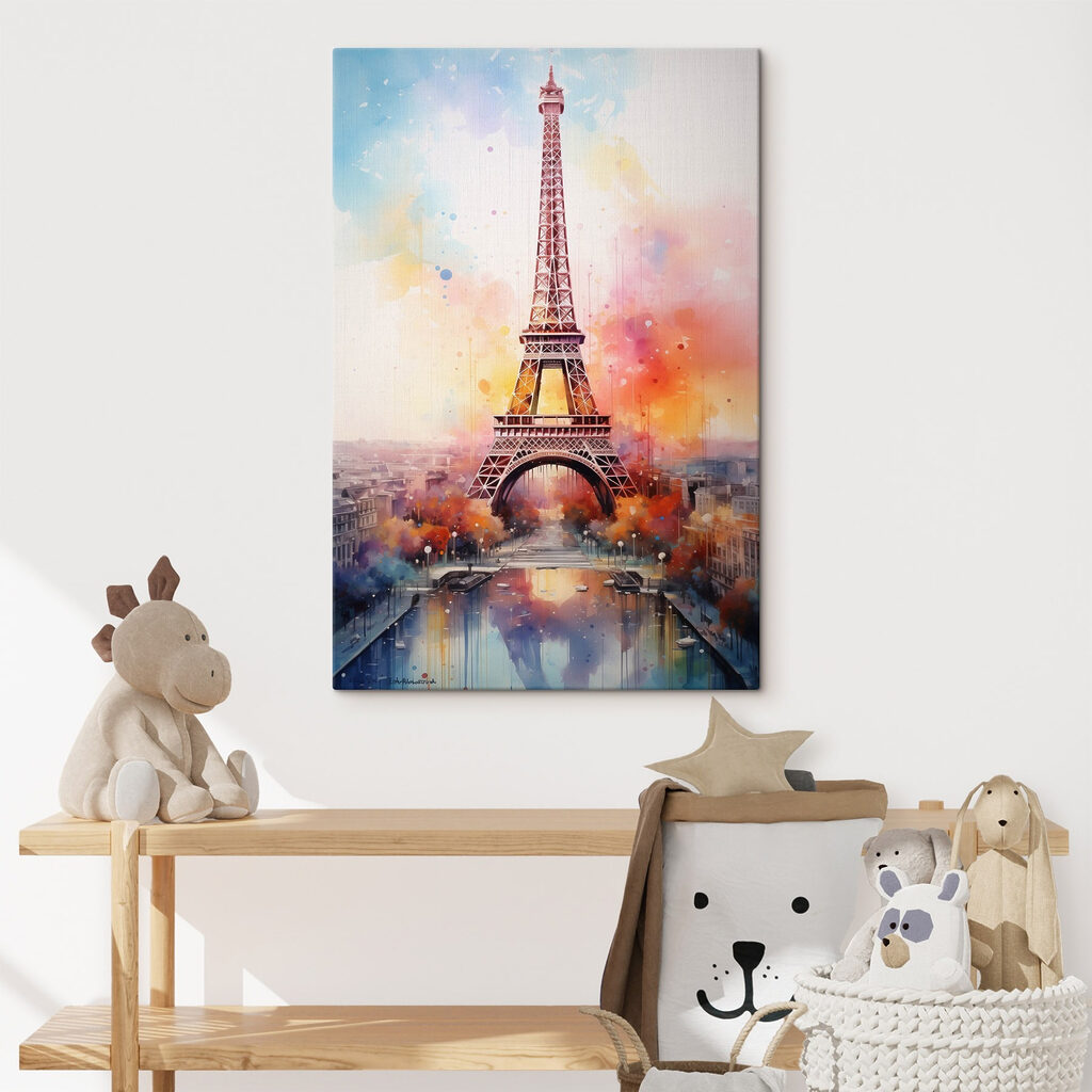 Painting of a tower Painting of a tower