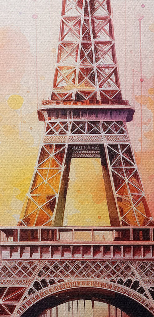 Painting of a tower Painting of a tower