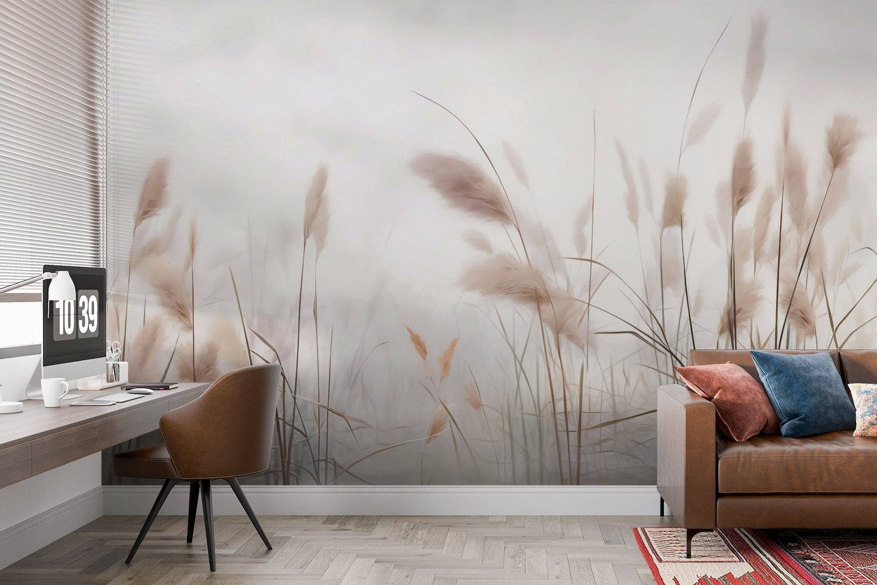 Gentle breeze through tall grass