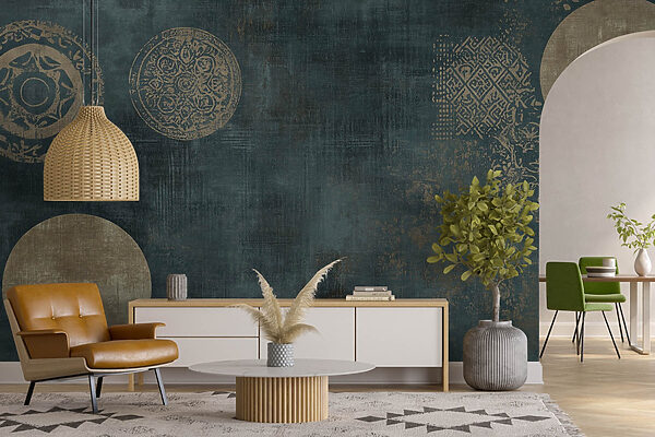Mysterious patterns on textured background Mysterious patterns on textured background