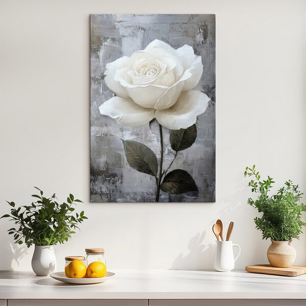 Painting of a white rose Painting of a white rose