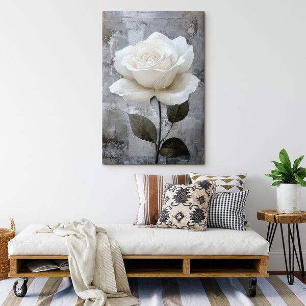 Painting of a white rose Painting of a white rose