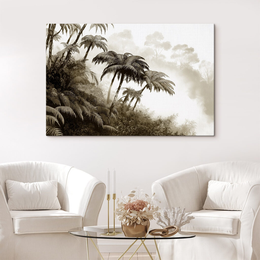 Group of palm trees in a forest