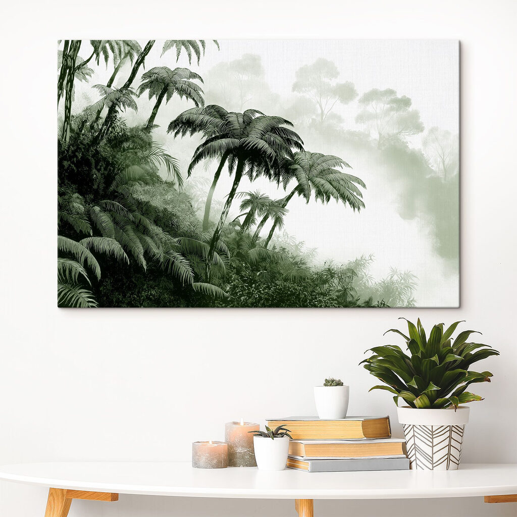 Group of palm trees in a forest