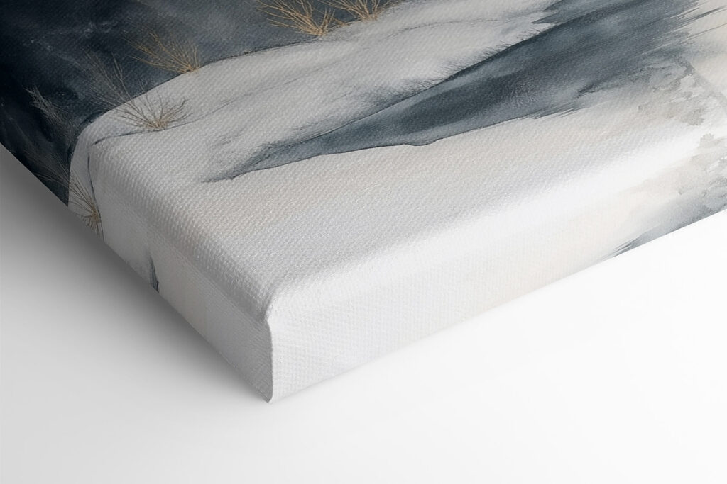 Watercolor painting of a snowy forest Watercolor painting of a snowy forest