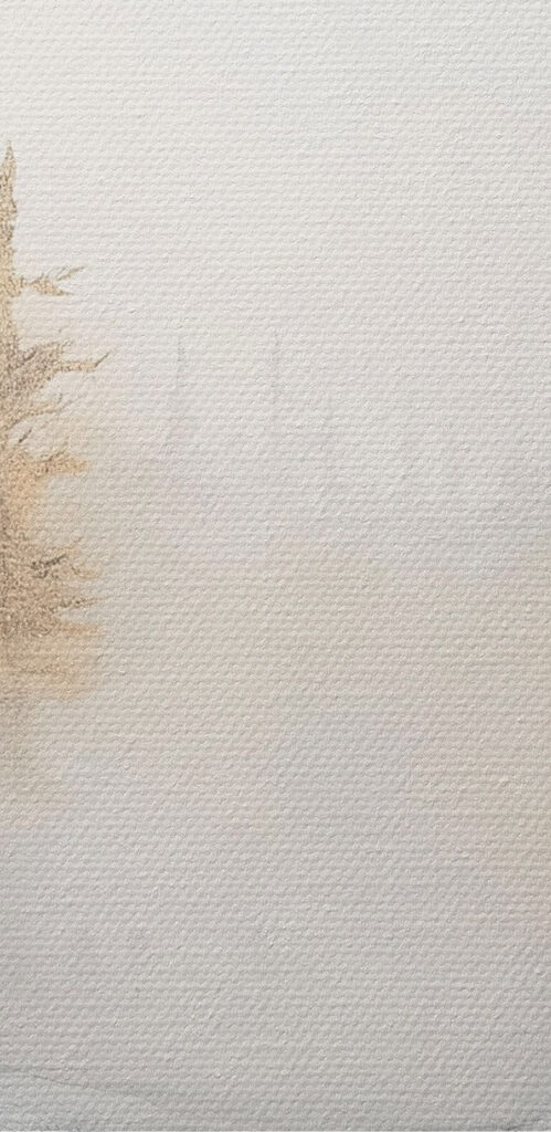 Watercolor painting of a snowy forest Watercolor painting of a snowy forest