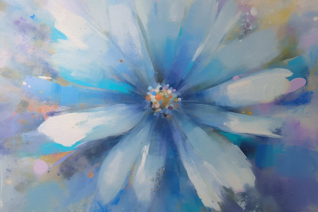 Soft hues of a blooming flower