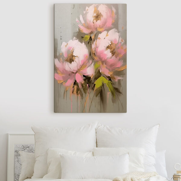 Painting of pink flowers Painting of pink flowers