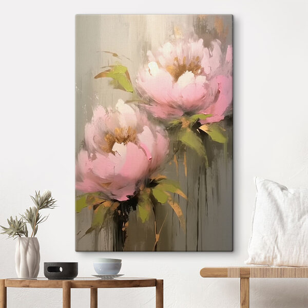 Painting of pink flowers Painting of pink flowers