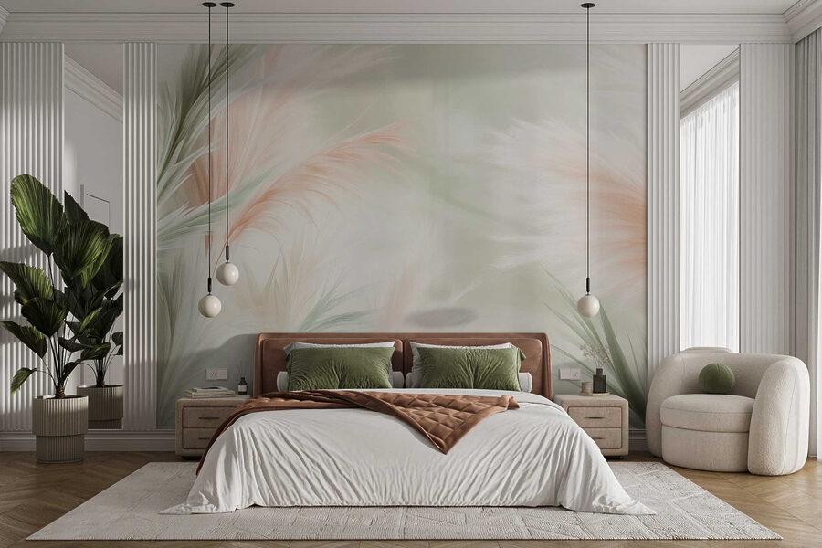 Soft pastel foliage in gentle hues Soft pastel foliage in gentle hues