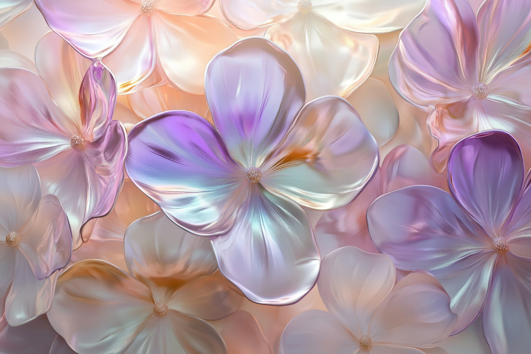 Group of flowers on a surface