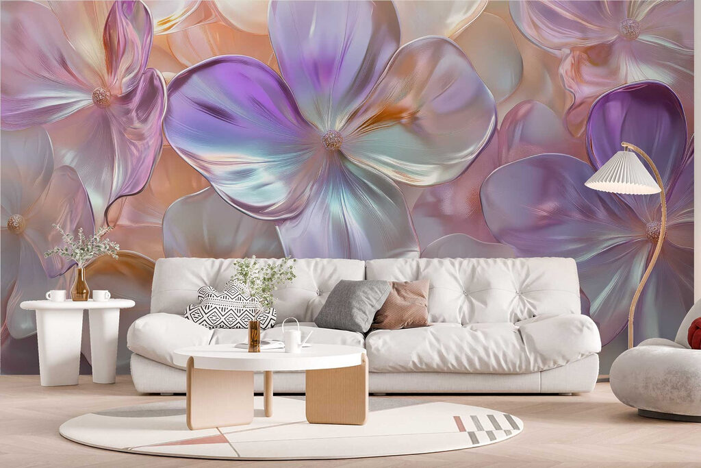 Group of flowers on a surface