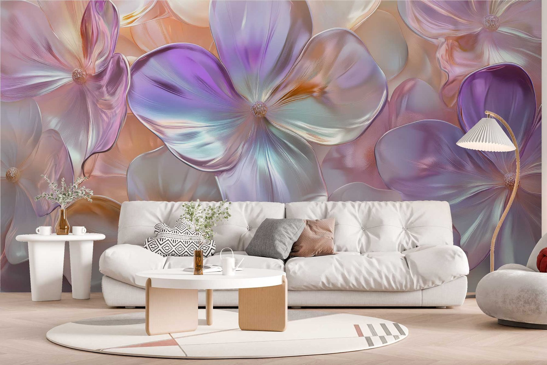 Group of flowers on a surface