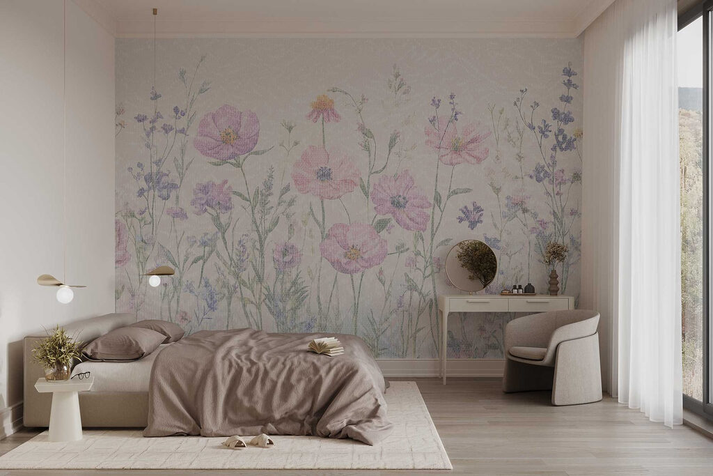 Delicate blooms in soft pastel hues Delicate blooms in soft pastel hues