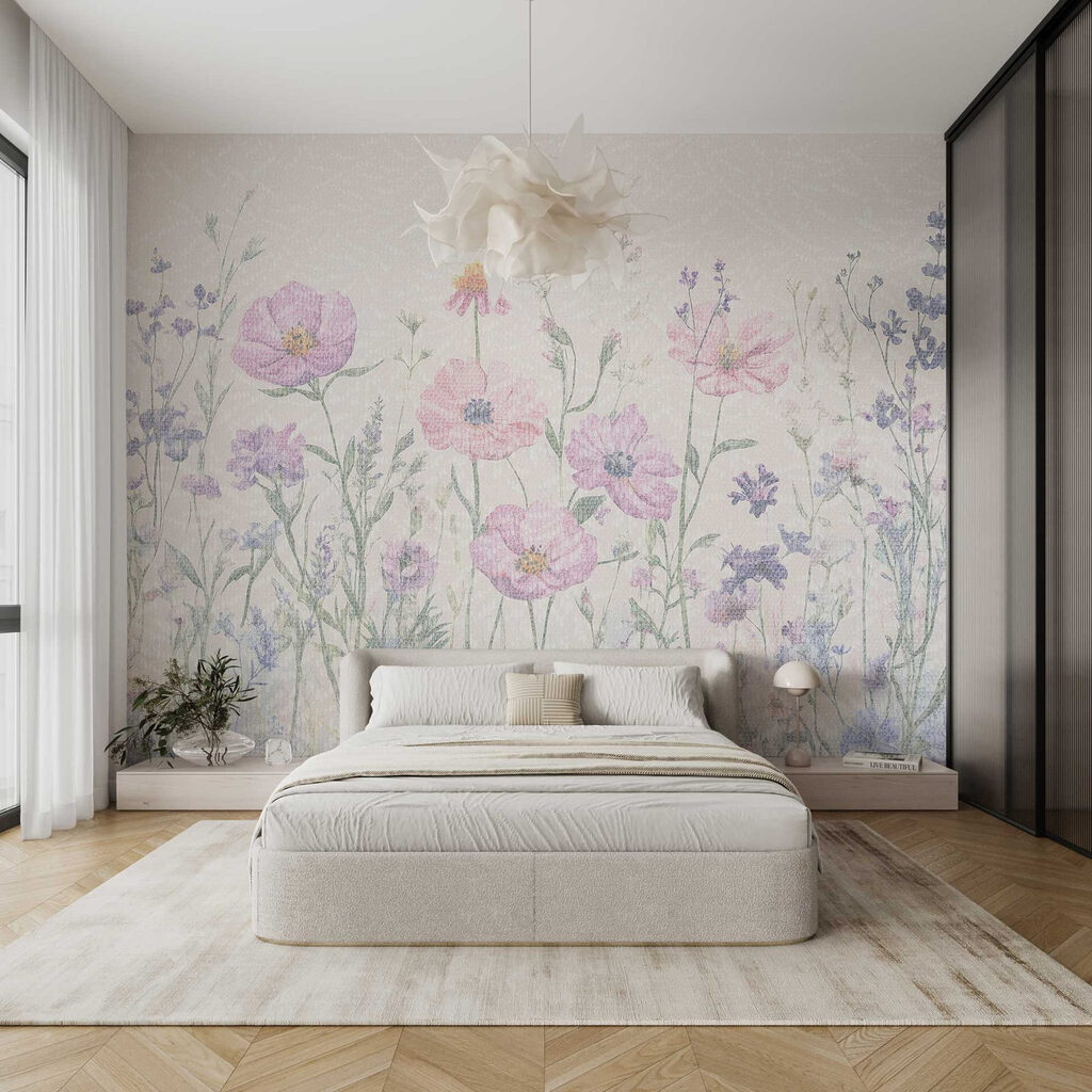 Delicate blooms in soft pastel hues Delicate blooms in soft pastel hues