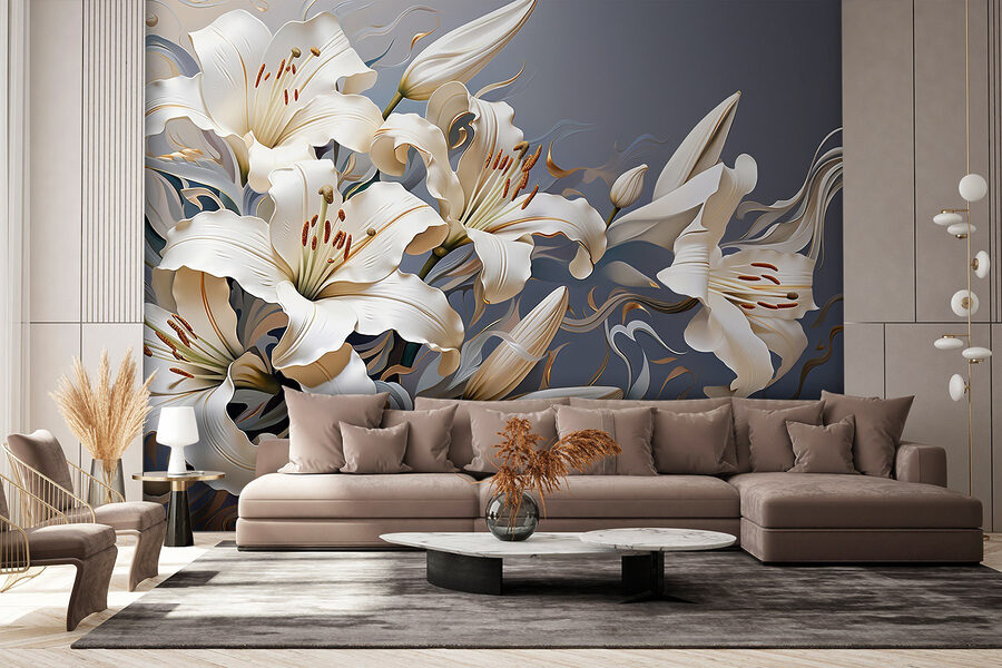 Delicate lilies in soft hues Delicate lilies in soft hues
