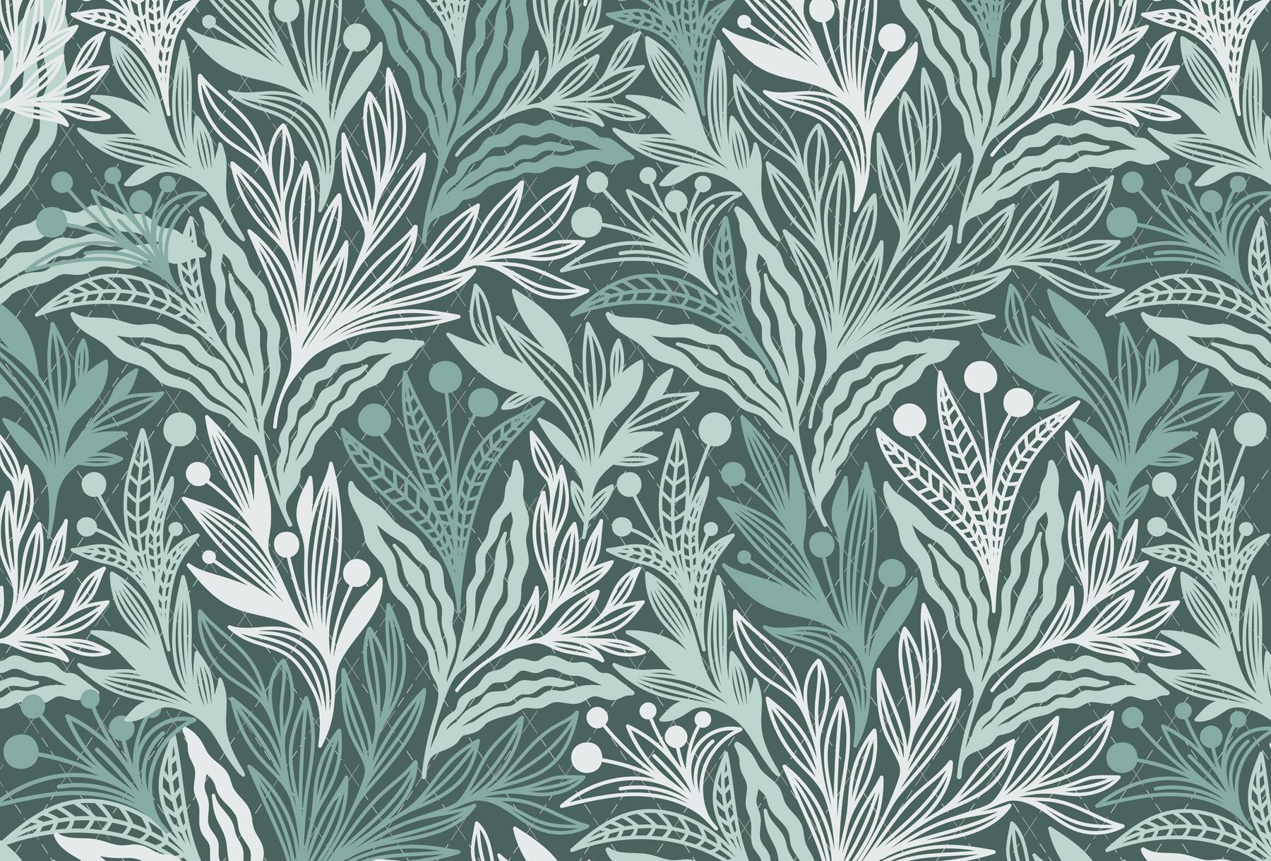 Pattern of leaves and berries