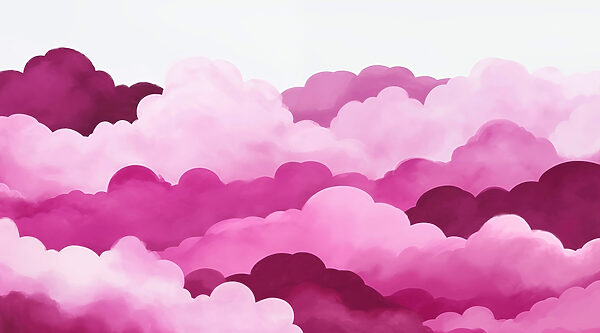 Pink clouds in the sky